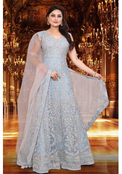 Sky Blue Designer  Gown 